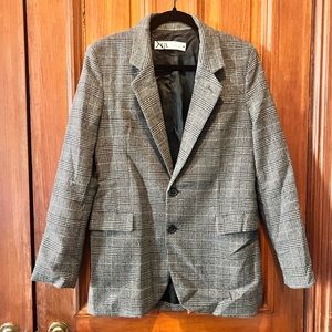 Wool Plaid Blazer